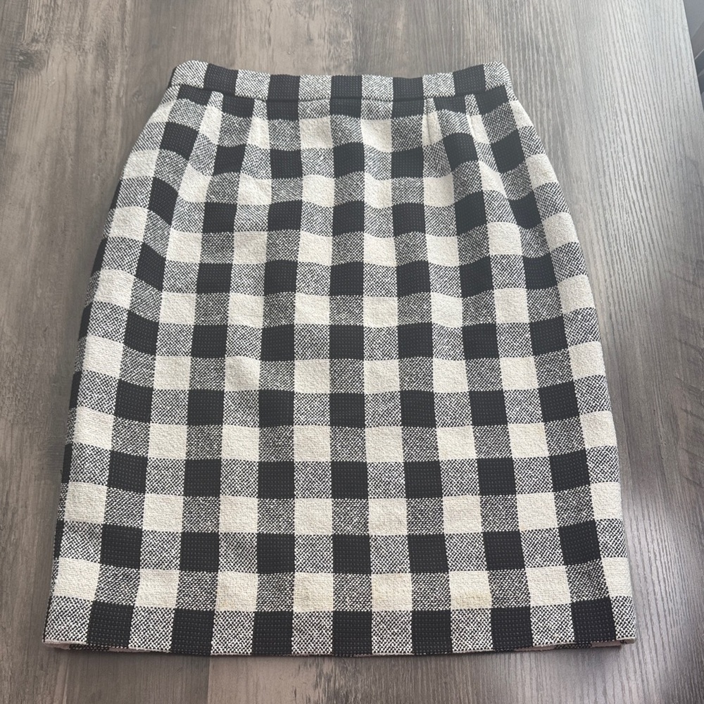 Vintage Christian Dior Boutique Gingham Pencil Skirt – Made in France – FR 40